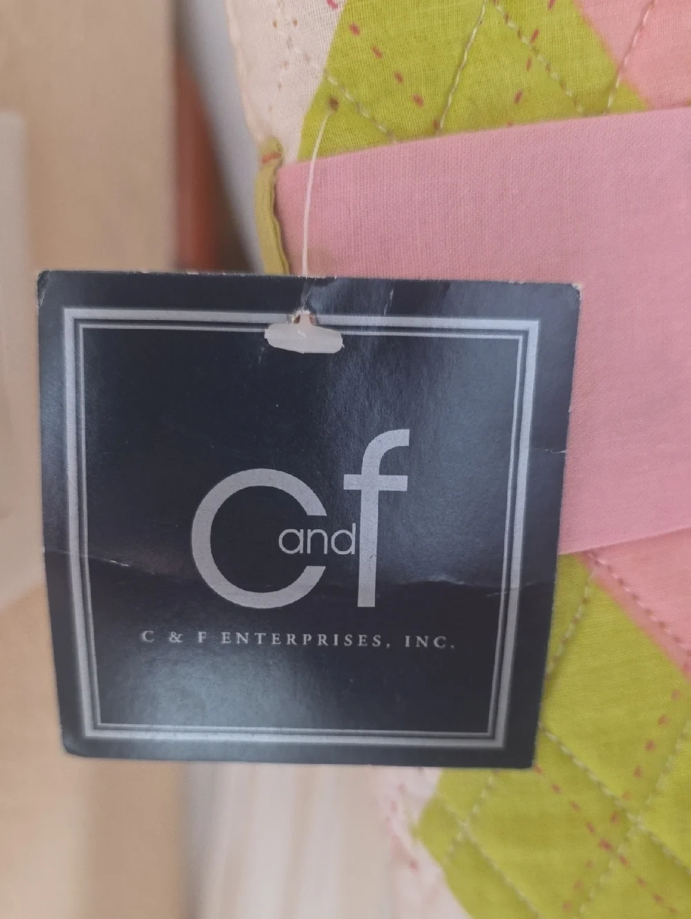C&F Home Argyle Prepster Tote – Quilted Pink & Lime Bow Bag